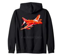 Geometric Art F-4 Phantom II Fighter Jet Zip Hoodie
