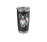 Geometric Art Papillon Dog Continental Toy Spaniel Stainless Steel Insulated Tumbler
