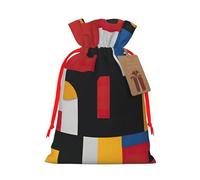 Geometric art print Drawstring Gift Bag for Wedding Party Birthday Unique Present Bag Reusable Canvas Bag,1 Piece M