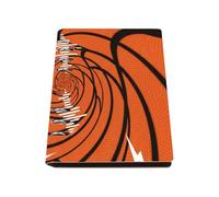 Geometric Basketball Sports Notebook, Pu Leather A5 Notebooks, Lined Paper Notebook A5 Spiral Bound 180Pages/90Sheets, Writing Book for Women, Lined Book for Meeting, College Essentials Journal Diary