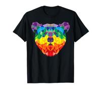 Geometric Bear LGBT Rainbow Flag Gay Pride Men Women T-Shirt