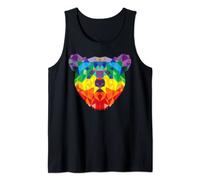 Geometric Bear LGBT Rainbow Flag Gay Pride Men Women Tank Top