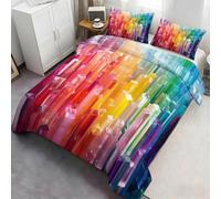 Geometric Bedding SetColorful Style Comforter Cover Set Super King Size