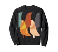 Geometric Bird Print Cool Retro 60s Style 70s Hippy Pattern Sweatshirt