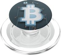Geometric Bitcoin Crypto Currency PopSockets PopGrip for MagSafe