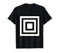 Geometric Black and White Squares Pattern T-Shirt