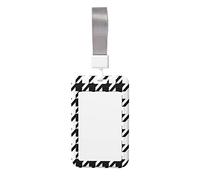 Geometric Black White Print Id Badge Holder Sliding Card Holder Vertical Card Protector Cover Case Teacher Lanyard for Office Women Men