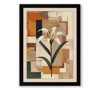 Geometric Botanicals Boho Framed Wall Art Print A3 (42×29.7cm) Black, Wall Decor for Living Room, Bedroom, Office & Home, Ready to Hang, Art Gift