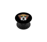 Geometric Boxer Dog Face Colorful Pop Art Geometric Graphic PopSockets Adhesive PopGrip