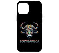 Geometric Buffalo South Africa Tribal Wildlife Art Case for iPhone 12/12 Pro