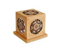 Geometric Burner Bowl For Crystal Cleansing Smudging Incense Sticks & Bundles Natural Container With Purpose Design Qmv500 (Khaki, 9.5x11.3cm)