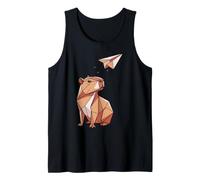 Geometric Capybara Paper Airplane Art Origami Tank Top