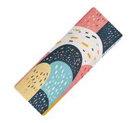 Geometric Cartoon-style Art Pattern printed yoga mat with carrying bag Thick 1 mm for home non slip, with Yoga bag tapete para ejercicio 71x26 inches