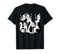 Geometric Cat Abstract Kitten Cute Cat Design for Cat Lovers T-Shirt