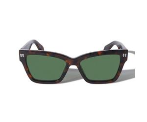Geometric Cat-Eye Sunglasses Havana Green - unisex - Off White - Sunglasses - Brown - 54 MM - Accessories 54 MM