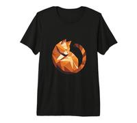 Geometric Cat Minimal Low Poly Illustration Premium T-Shirt