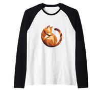 Geometric Cat Minimal Low Poly Illustration Raglan Baseball Tee