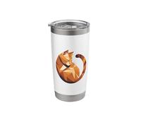Geometric Cat Minimal Low Poly Illustration Stainless Steel Insulated Tumbler