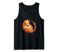 Geometric Cat Minimal Low Poly Illustration Tank Top