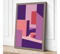 Geometric Chambers Minimalist Canvas Wall Art Print 24x16 Inch (61 x 41 cm)
