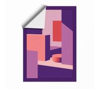 Geometric Chambers Minimalist Unframed Wall Art Print A4 (29.7×21cm), Wall Decor for Living Room, Bedroom, Office & Home, Art Gift