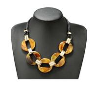 geometric choker acrylic punk colorful adjustable acetate resin chunky sweater necklaces vintage large choker necklaces for women girls fashion jewelry, Acrylic
