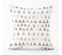 Geometric Christmas Tree Pattern Outdoor Cushion Warren Reed - Designer White 60cm x 60cm