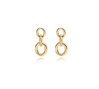 Geometric Circle Rectangle Dangle Earrings for Women 18K Gold Plated Drop Minimalist Jewelry Boho Statement Earrings gold