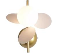 Geometric Colorful Circles Wall Sconce, Unique Artistic LED Wall Light with Playful Design and d Finish, Stylish Indoor Lighting for Bedroom, Living Room & Kids Room, Creative Home Décor(White)