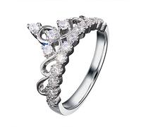 Geometric Copper Street Creative Jewelry Irregular Ring Combination Home DIY Small Rings for Teen Girls (Silver, 6)