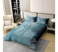 Geometric Cotton Bedding Set Set Super King Size Abstract 100% Bedding Set for Kids Boys Girls Decor Stripe Line Duvet Cover Modern Art Bedroom Blue Quilt Set