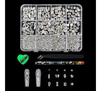 Geometric Cut Design Resin Nails with Flat Bottom for Professional Manicure Artists Resin Unguis Art Beads