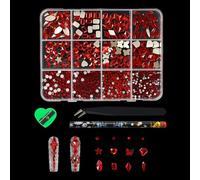 Geometric Cut Design Resin Nails with Flat Bottom for Professional Manicure Artists Resin Unguis Art Beads