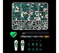 Geometric Cut Design Resin Nails with Flat Bottom for Professional Manicure Artists Resin Unguis Art Beads