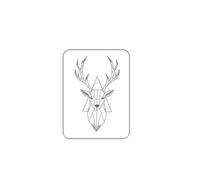 Geometric Deer Head Temporary Tattoo Lasts To 15 Days Waterproof Semi Permanent Sticker