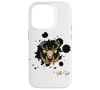 Geometric Deer Stag Antlers Moon Sacred Geometry Boho Art Case for iPhone 14 Pro