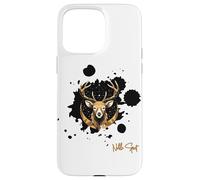 Geometric Deer Stag Antlers Moon Sacred Geometry Boho Art Case for iPhone 15 Pro Max