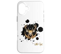 Geometric Deer Stag Antlers Moon Sacred Geometry Boho Art Case for iPhone 16 Plus