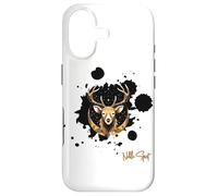 Geometric Deer Stag Antlers Moon Sacred Geometry Boho Art Case for iPhone 17