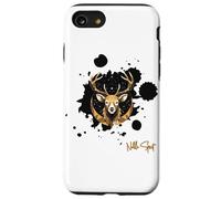 Geometric Deer Stag Antlers Moon Sacred Geometry Boho Art Case for iPhone SE (2020) / 7/8