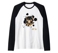 Geometric Deer Stag Antlers Moon Sacred Geometry Boho Art Raglan Baseball Tee