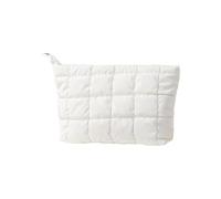 Geometric Design Cosmetic Pouch Functional Travel Organizer Waterproof Material Cosmetic Storage Accessories Quilted Cosmetic Bag, white, フリーサイズ