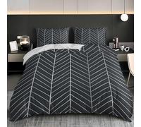 Geometric Design Patterns 3D Printed Bedding Set Euro Size 60x79 inch Duvet Cover Microfiber Duvet Cover Set Dark Gray with Pillowcase Quilt Covers Comfortable and Soft Bedding Set 3 Pieces