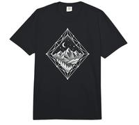 Geometric Diamond Mountain Night Stipple Dotwork Art Comfort Colors Adult Heavyweight T-Shirt