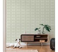 Retro Geometric Diamond Motif Wallpaper Green AS Creation 39533-1 Wall Cover