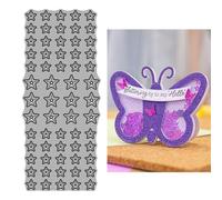 Geometric Die Cuts for Card Making, Pentacle Stars Pattern Metal Cutting Dies for Paper Scrapbooking, DIY Stencils for Album Party Wedding Festivals Decoration