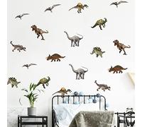 Geometric Dinosaur Wall Stickers - Kids’ Room & Nursery Décor - Removable Dinosaur Stickers in Contemporary Style - Easy to Apply & Renter-Friendly