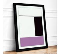 Geometric Divisions Minimalist Framed Wall Art Print A4 (29.7×21cm) Black, Wall Decor for Living Room, Bedroom, Office & Home, Ready to Hang, Art Gift