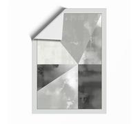 Geometric Divisions Minimalist Unframed Wall Art Print A4 (29.7×21cm), Wall Decor for Living Room, Bedroom, Office & Home, Art Gift