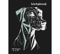 Geometric Dog Notebook, Composition, Matte Finish, Paperback: Organize your ideas into action, Tool for Writing